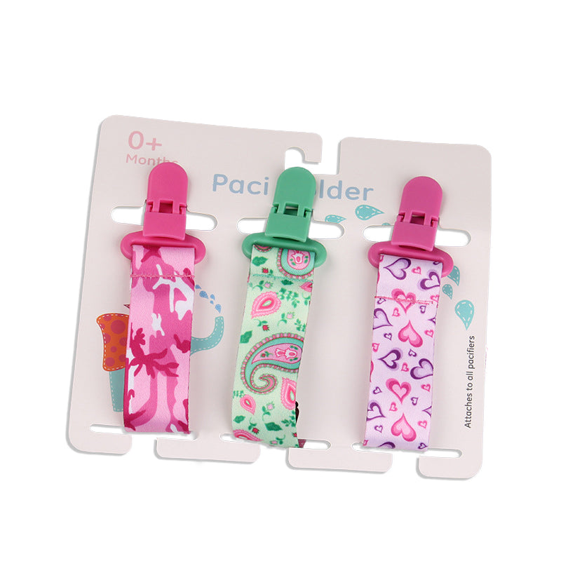 Cartoon Pattern Baby Pacifier Teether Pack of Three