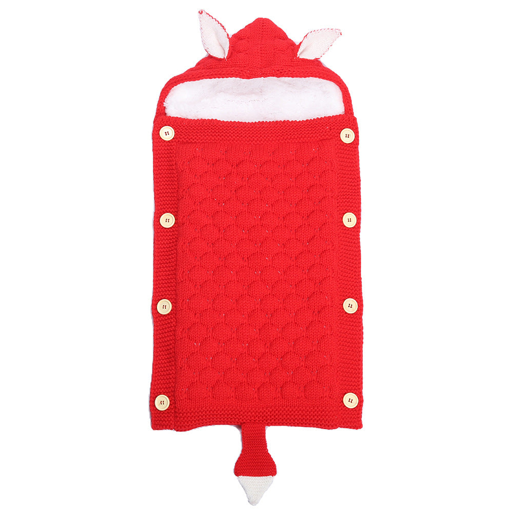 Spring Autumn Baby Knitted Rabbit Ear Sleep Sack