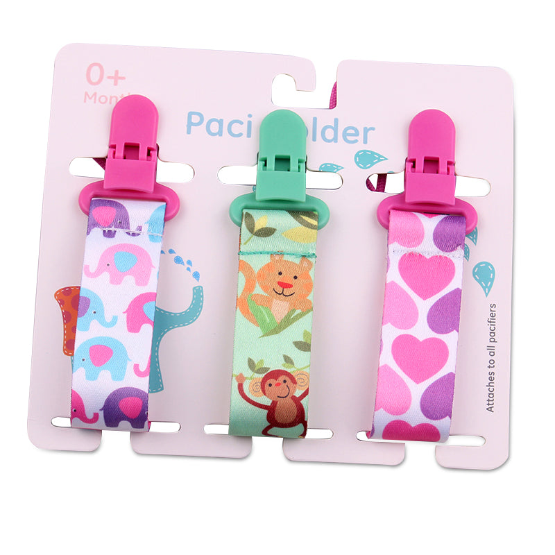 Cartoon Pattern Baby Pacifier Teether Pack of Three