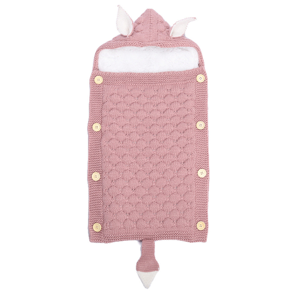 Spring Autumn Baby Knitted Rabbit Ear Sleep Sack