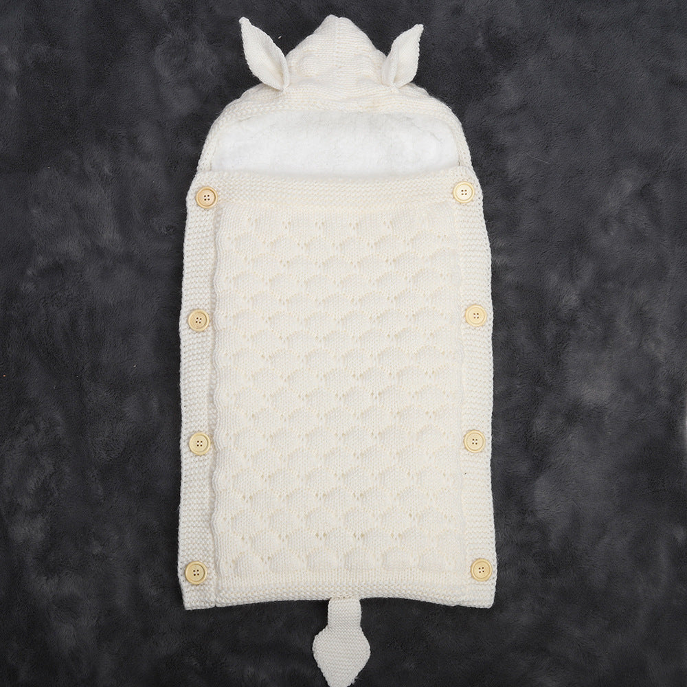 Spring Autumn Baby Knitted Rabbit Ear Sleep Sack